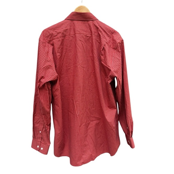 LL Bean Men’s Traditional Fit Red/ rust check Long Sleeve Button Down Size L - Picture 4 of 9